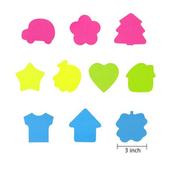 Different Shapes 3Inx3In Sticky Note Pad 100 Sheets In A Pad