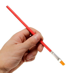 12 Pcs Flat Art Brush Set - Red