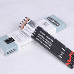 Derwent Professional Soluble Sketch Charcoal Pencil For Drawing 12Pcs/Set