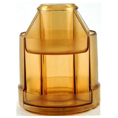 Rotating Pen Stand Revolving Pen Stand Brown Transparent Dg-622