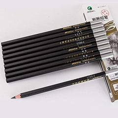 Marie Pack Of 6 Charcoal Pencil (3 Soft And 3 Hard) - 6 Pencils