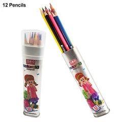 Pack Of 4 Pcs Set - 72Pcs Oro Pencil Jar - 40 Pcs Erasers -12 Pcs Oro Colour Pencils - 50 Pcs Kita Sharpners