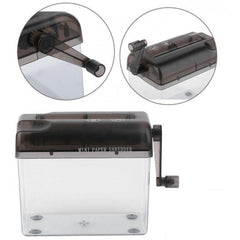 A5 Manual Paper Shredder (Strip Cut) - Transparent