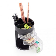 Comix Round Pen Stand, Multi-Purpose Pen Organizer 2101 - Black
