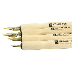 Memory 568 Series Calligraphy Dip Pen Wood Comics Pen 4 Holder 8 Nib Set