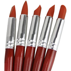 5Pcs Professional Silicone Rubber Tip Paint Brushes Set