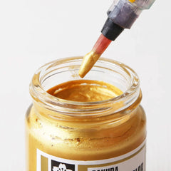 Pack Of 2 - Sakura Poster Color Watercolor Metallic Paint Silver & Gold 30Ml Japan