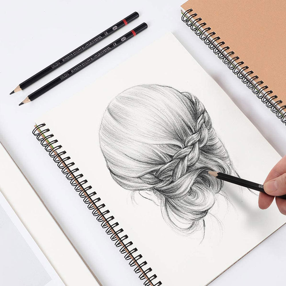 12pcs Professional sketch drawing art pencil set (sizes 8B to 2H)