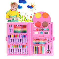 Watercolor Brush Pen Set, Watercolor Marker Pens, Crayon, Color Pencils, Powdery Cake Palette Painting Kits,