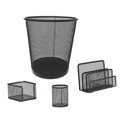 6 In 1 Desk Organizer Table Set - Black