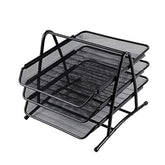 Metal Mesh Paper Holding Tray 3 Tiers Suitable For Office And Home