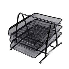 Metal Mesh Paper Holding Tray 3 Tiers Suitable For Office And Home