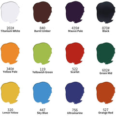 Keep Smiling 30Ml X 12Pcs Acrylic Colour Paints - Pack Of 12