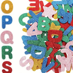 Foaming Glitter Sticker Small a.b.c