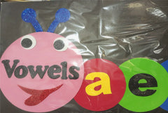 Foaming Glitter Vowels