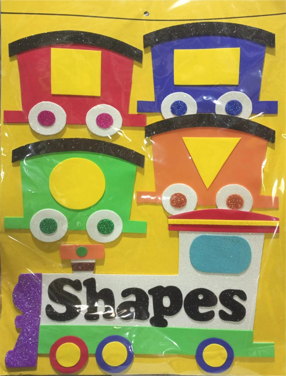 Foaming Sticker Train shapes