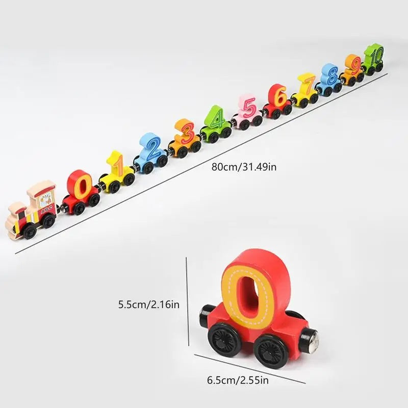 Digital train (Magnetic Wooden Train)