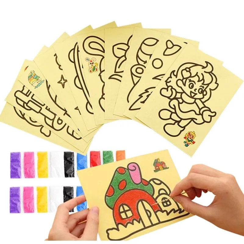 10pcs Sand Art Cards