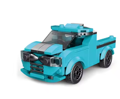 Educational Multificence Series Building Block Toys - Blue Ghost Race Car