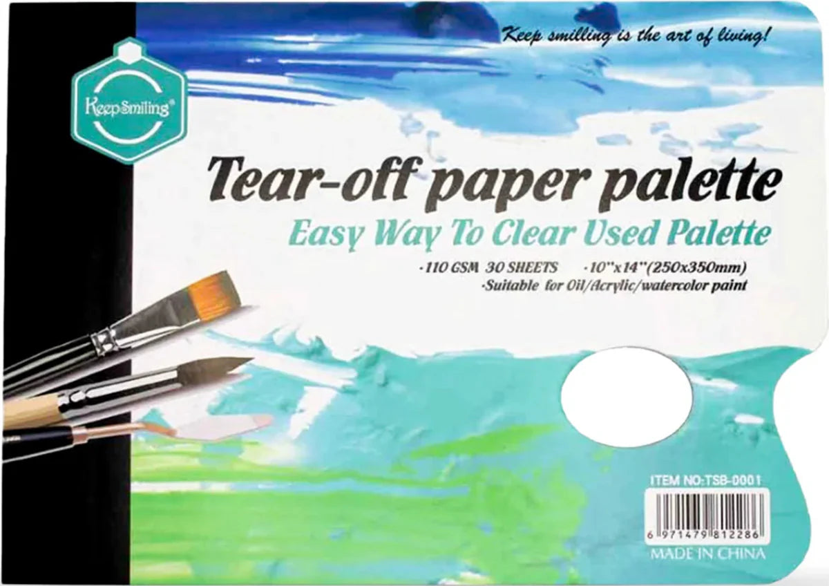 Tear Off Paper Palette - 10x14" - 30Sheets - 110g - Keepsmiling