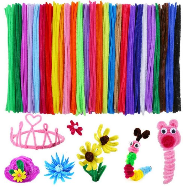 50pcs Velvet Pipe Cleaners – DIY Craft & Art Sticks