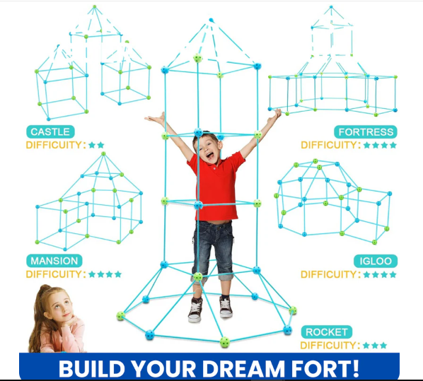 Kids Construction Kit DIY (Fort/Building/Castles/Tunnels/Tents)