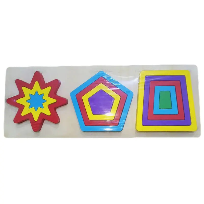 Wooden Colorful  Blocks (3 shapes)