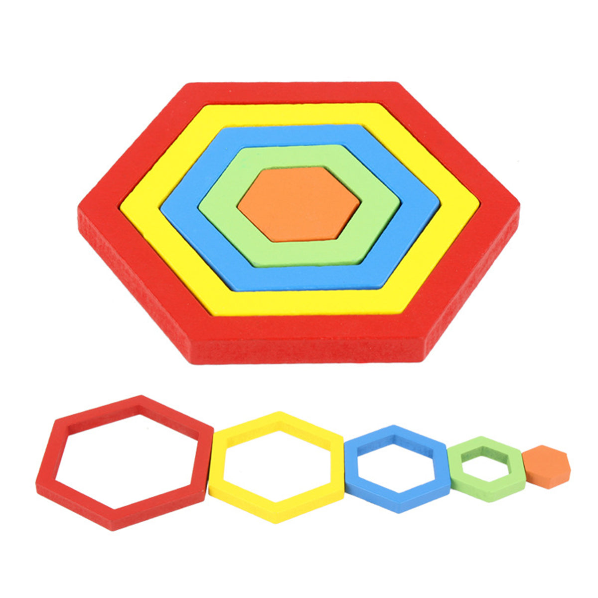 Wooden Colorful  Blocks (3 shapes)