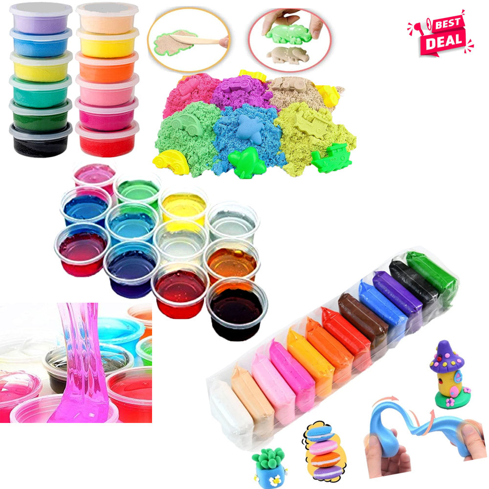 Magic Sand, Slime and Foam Playdough