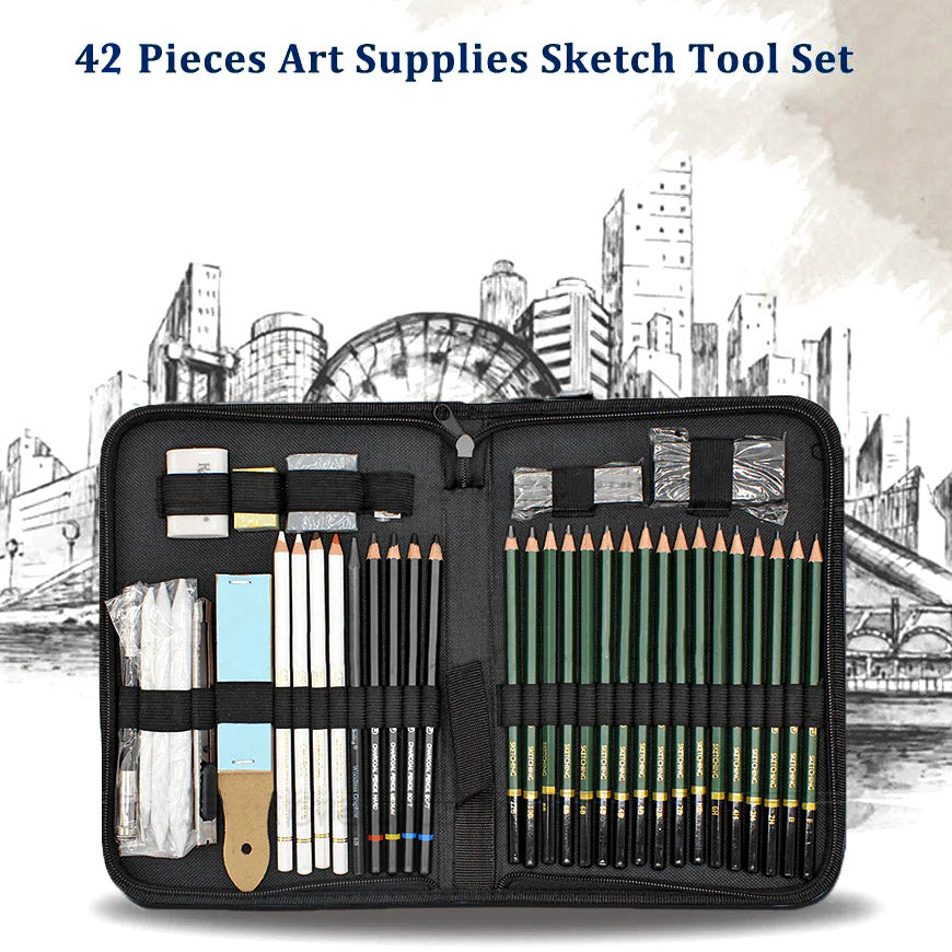 Keep Smiling SMTZ-0042 Sketch Drawing Set Of 42 Pcs