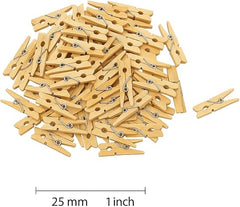 Pack Of 50 Brown Wooden Pegs