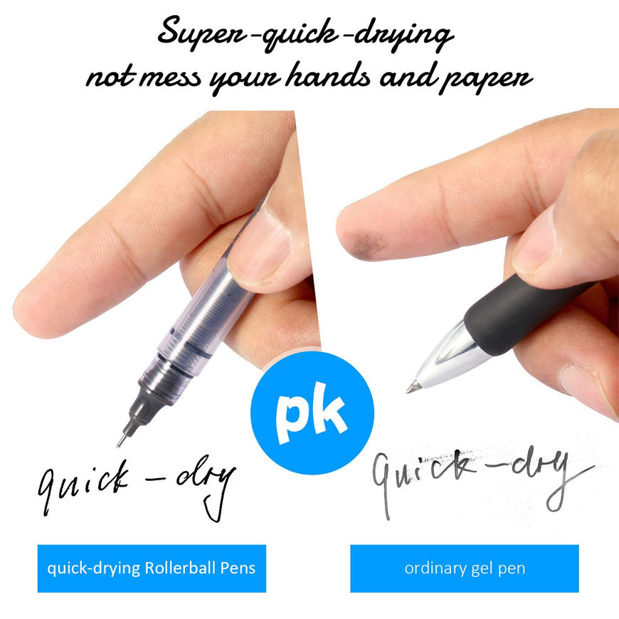 Quick-Drying Ink 0.5 mm Extra Fine Point Pens Liquid Ink Pen Rollerball Pens