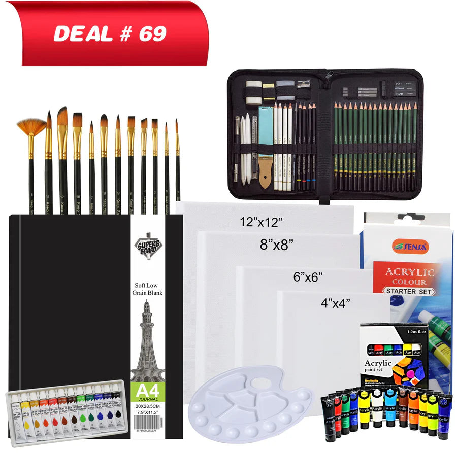 Professional Acrylic & Sketching Kit For Artist's. Deal No.69