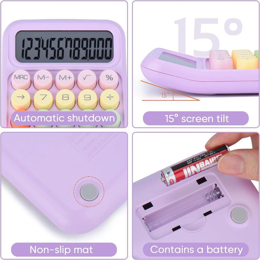 12 Digit Colorful Desktop Calculator