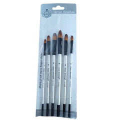 Keep Smiling Filbert Paint Brush Pack of 6