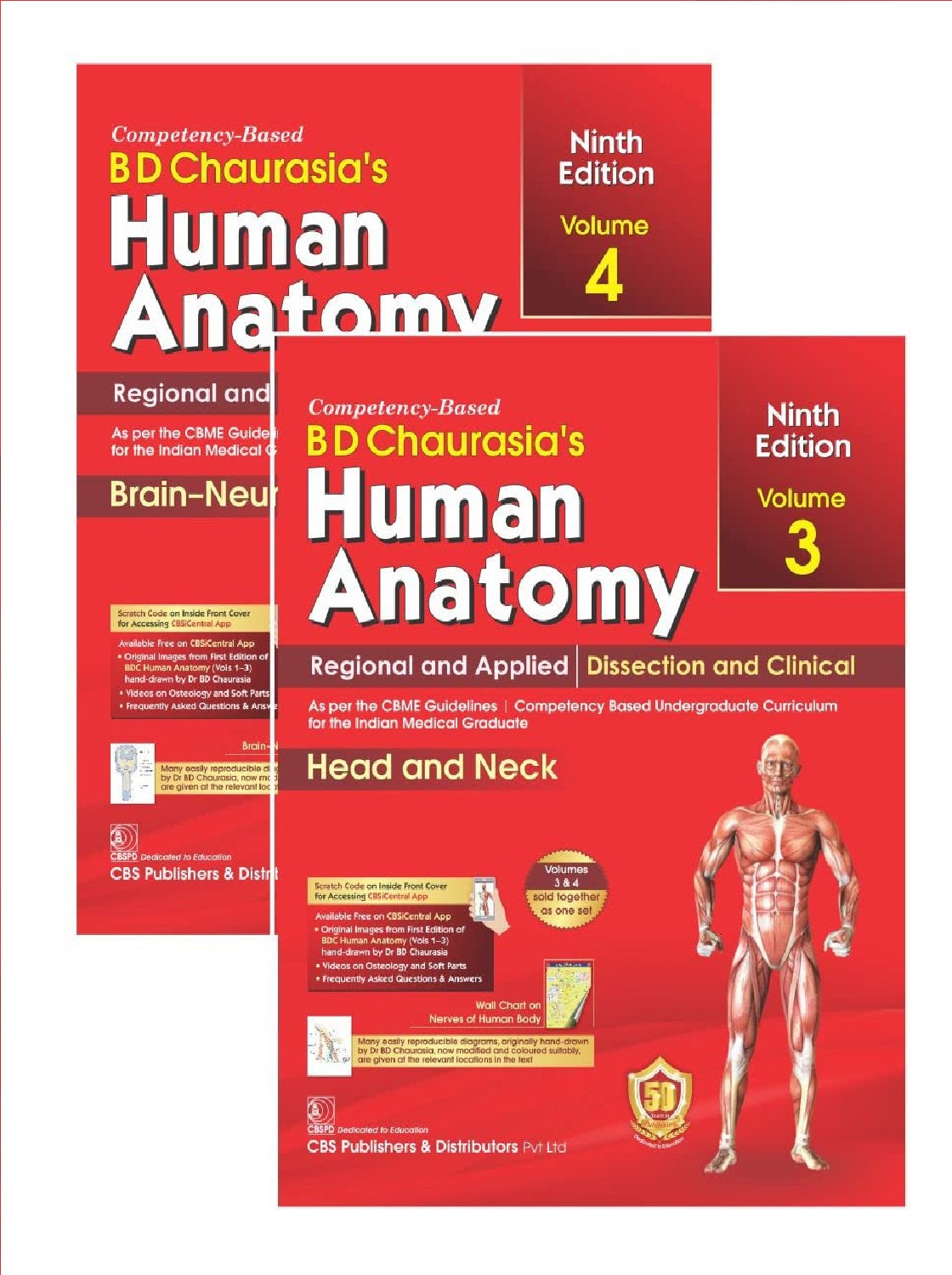 BD Chaurasia Human Anatomy 4 volumes 9th Edition