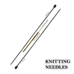 10Pcs Kit Of Knitting & Crochet Including Pattern Book, 8Pcs Wool/Yarn & 3Pcs Tools