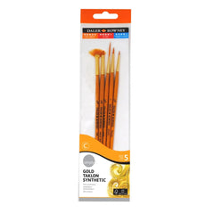 Daler Rowney Simply Gold Taklon Synthetic Hair Brush Set of 7