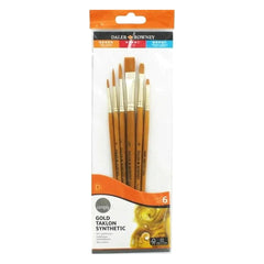 Daler Rowney Simply Gold Taklon Synthetic Hair Brush Set of 7