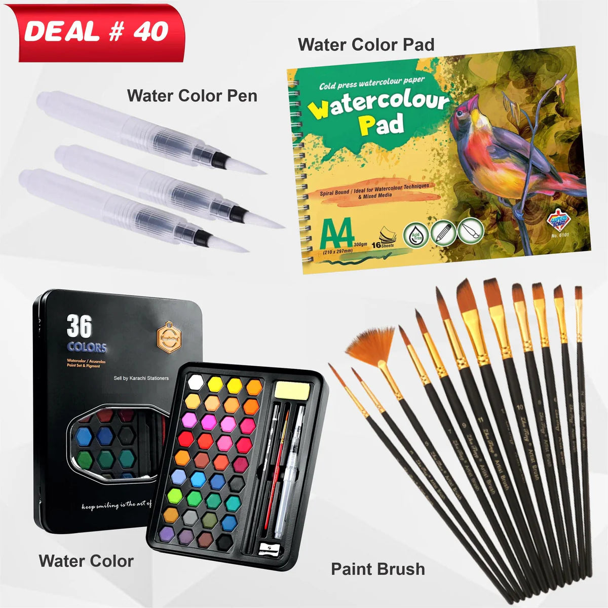 Keep Smiling Watercolor Deal No. 40