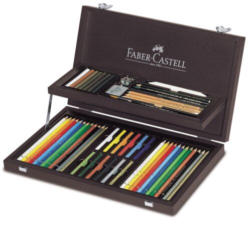Faber Castell Art & Graphic Compendium Wooden Case 53pcs