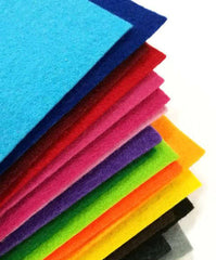 22inch x 28inch 10pcs Felt Fabric Sheet in 10 Different Colors