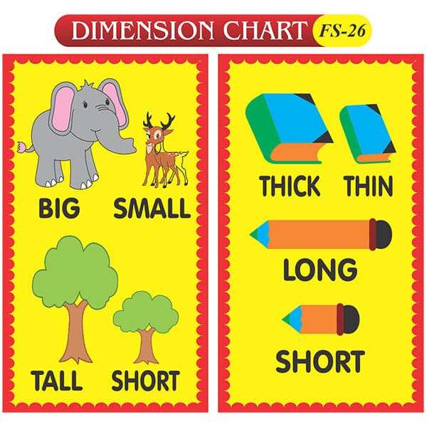 Kids Learning Educational Foam Wall Dimension Charts