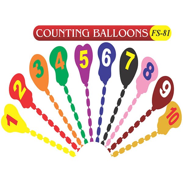 Kids Learning Educational Foam Wall Counting Balloons