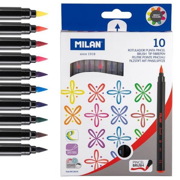 Milan Waterbased Brush Pen Markers