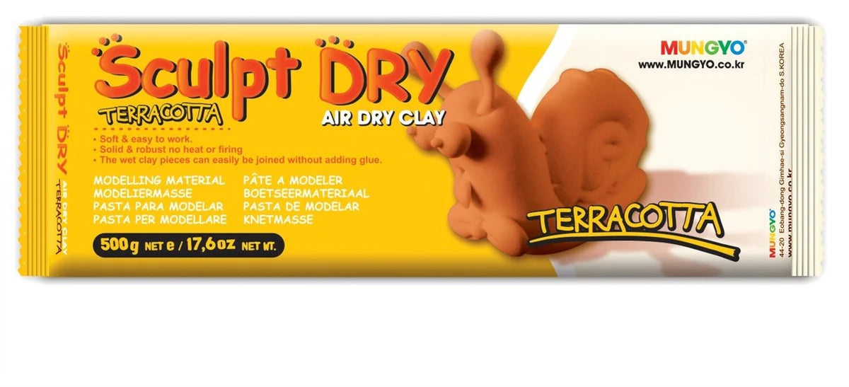 Mungyo Sculpt Air Dry Clay 500gm Terracotta