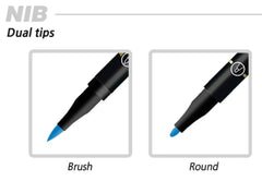 Mungyo Watercolor Twin Tip Pen Set of 6 Natural Colors