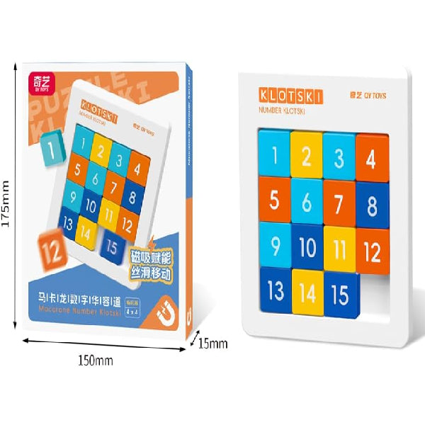 Magnetic Sliding Number Puzzle,15-Digit
