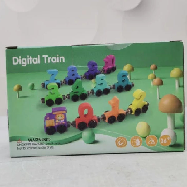 Digital train (Magnetic Wooden Train)
