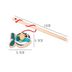 Magnetic Wooden Fishing Toy Set for Kids – Number Learning Game